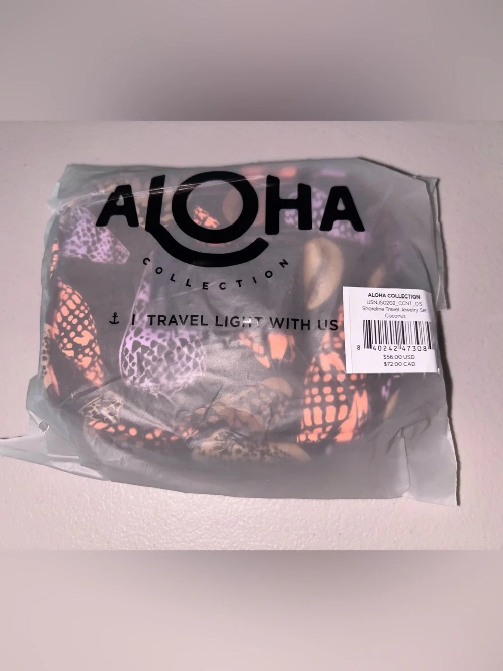 1 of 2 - Aloha Collection Pink & Orange Travel Pouch